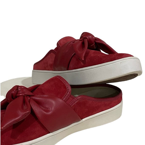 Spenco Barbados Orthotic Red Suede Bow Leather Slip-On Slide Mule Size 9B - Picture 9 of 14